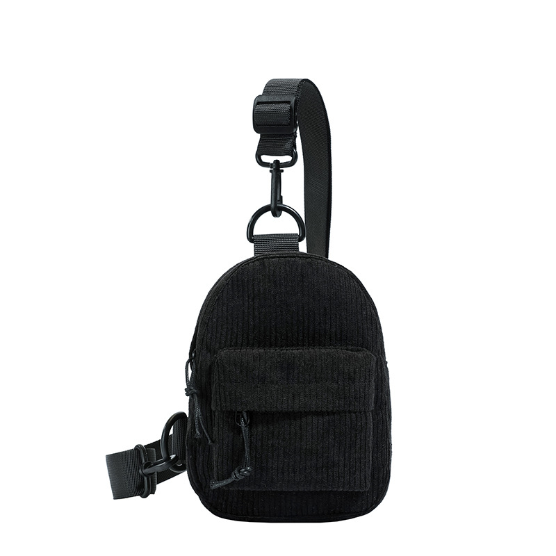 Geantă de talie pentru copii corduroy, căptușită cu poliester, respirabil, unisex, pentru grădiniță, Toamnă 2025