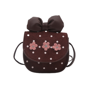 Детска чанта тип седло с пеперуда на точки, кръстосана презрамка, джоб за телефон, уличен стил