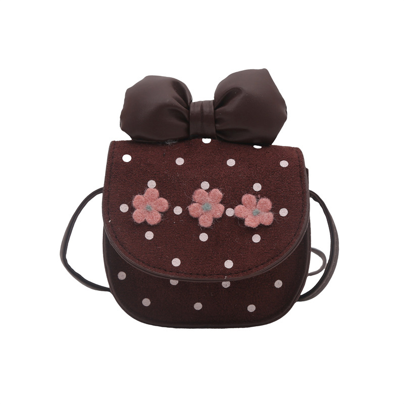 Детска чанта тип седло с пеперуда на точки, кръстосана презрамка, джоб за телефон, уличен стил