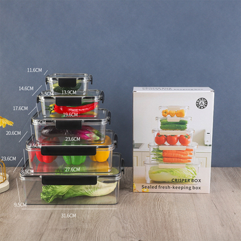 Shengma Θήκη Διατήρησης Τροφίμων για Ψυγείο, Διαφανές Πλαστικό Αποθηκευτικό Κοντέινερ Τροφίμων, Σφραγισμένο, Με Μεγάλη Χωρητικότητα