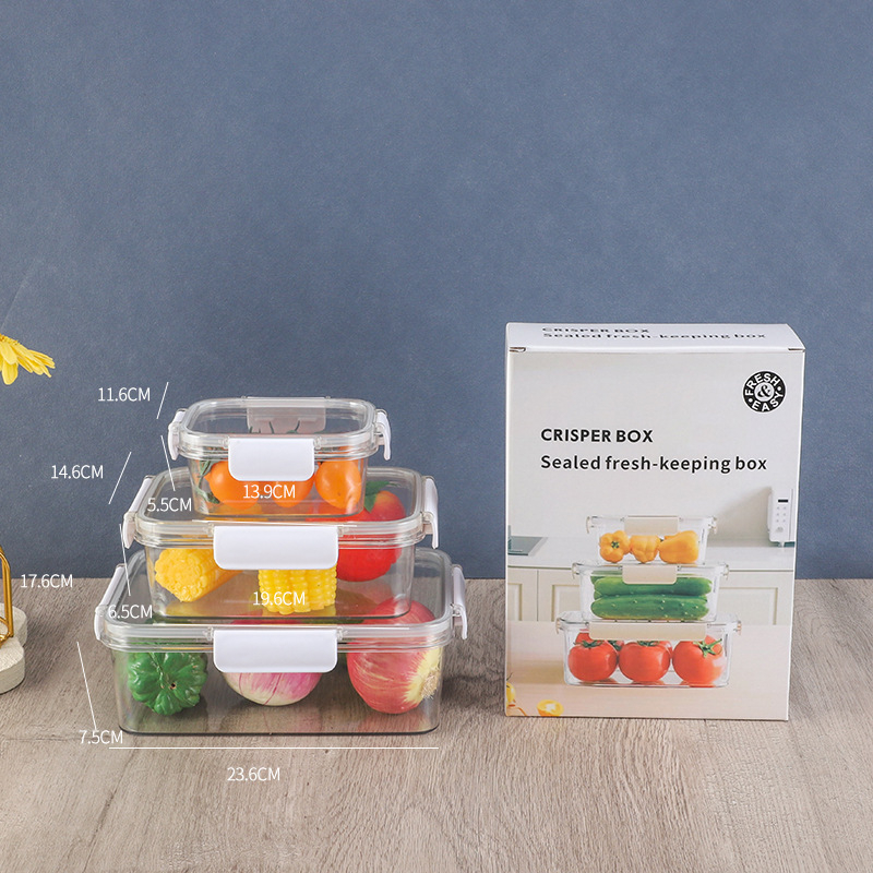 Shengma Θήκη Διατήρησης Τροφίμων για Ψυγείο, Διαφανές Πλαστικό Αποθηκευτικό Κοντέινερ Τροφίμων, Σφραγισμένο, Με Μεγάλη Χωρητικότητα