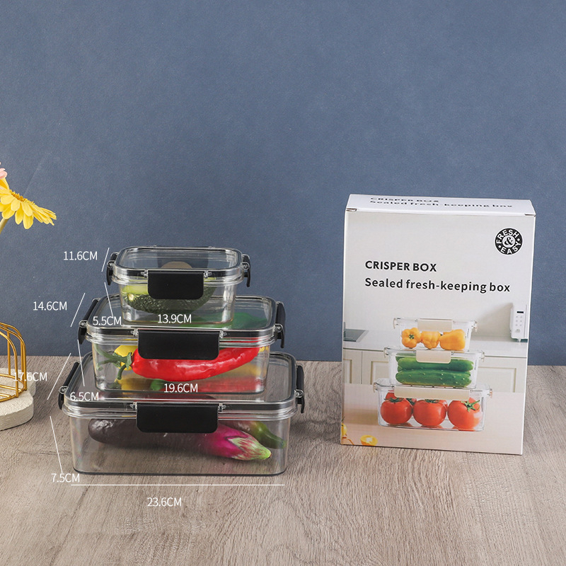 Shengma Θήκη Διατήρησης Τροφίμων για Ψυγείο, Διαφανές Πλαστικό Αποθηκευτικό Κοντέινερ Τροφίμων, Σφραγισμένο, Με Μεγάλη Χωρητικότητα