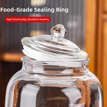 Κυκλικό γυάλινο σφραγισμένο βάζο για τουρσί, χωρητικότητα 501–800 ml, κινεζικού στυλ