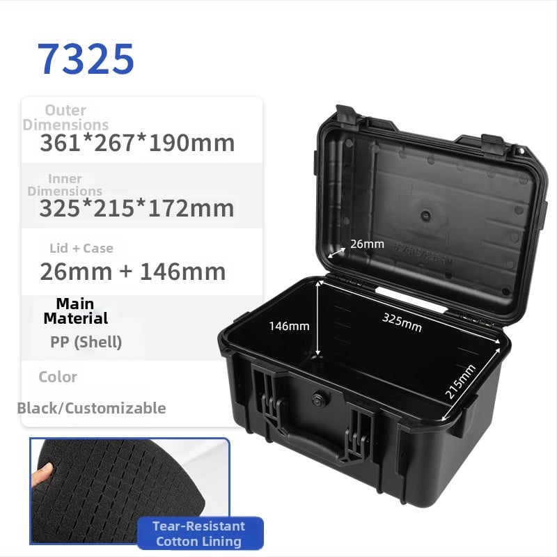 Műanyag szerszámtároló, hordozható, vízálló, nedvességálló, 7-es sorozat, Jiangmen Meigu márka