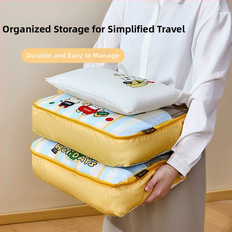 Cestovný súbor skladovacích tašiek s kresleným vzorom pre spodnú bielizeň a oblečenie, PP materiál, viacdielny set