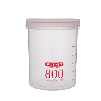 Κύκλιος πλαστικός κάδος αποθήκευσης τροφίμων με περιστρεφόμενο καπάκι, χωρητικότητας 800–1000 ml, συμβατός με φούρνο μικροκυμάτων