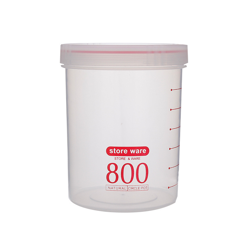 Κύκλιος πλαστικός κάδος αποθήκευσης τροφίμων με περιστρεφόμενο καπάκι, χωρητικότητας 800–1000 ml, συμβατός με φούρνο μικροκυμάτων