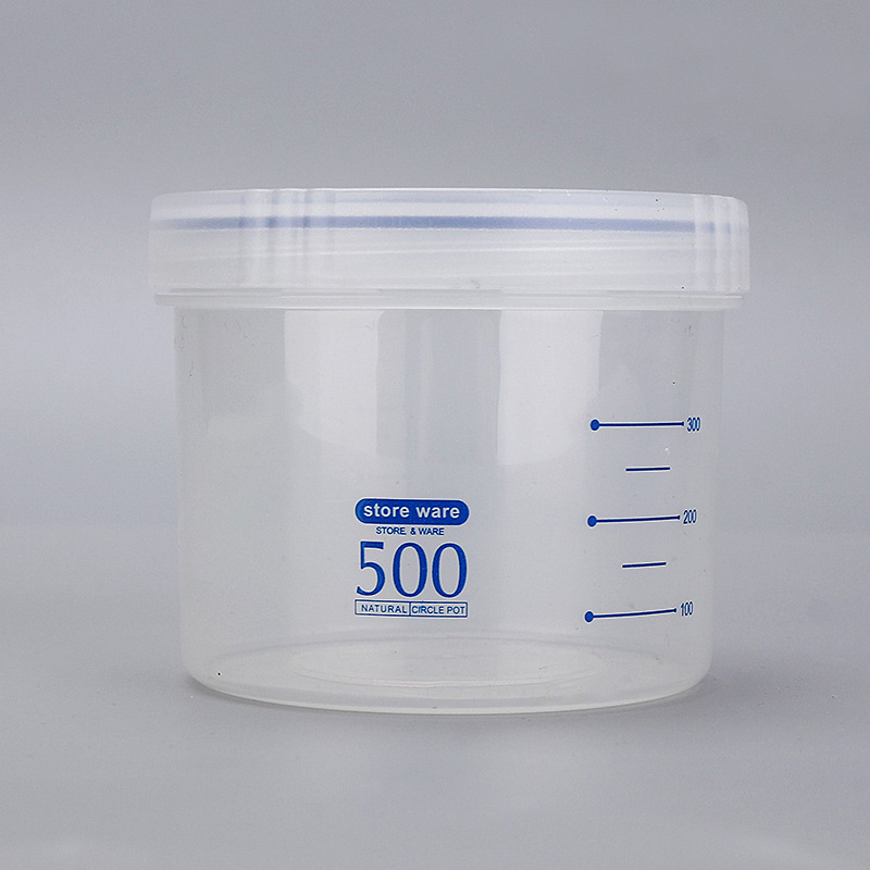 Κύκλιος πλαστικός κάδος αποθήκευσης τροφίμων με περιστρεφόμενο καπάκι, χωρητικότητας 800–1000 ml, συμβατός με φούρνο μικροκυμάτων