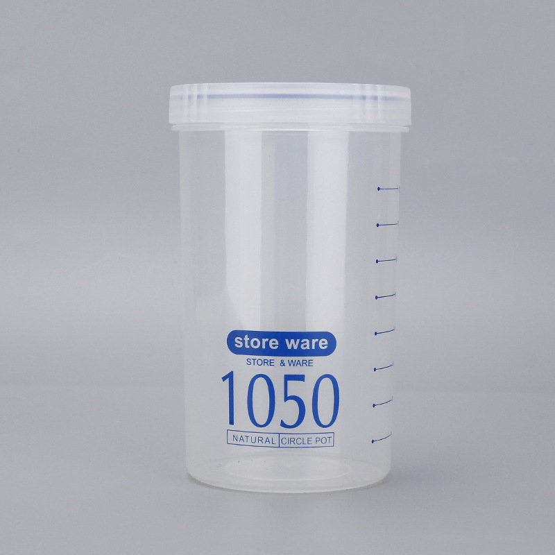 Κύκλιος πλαστικός κάδος αποθήκευσης τροφίμων με περιστρεφόμενο καπάκι, χωρητικότητας 800–1000 ml, συμβατός με φούρνο μικροκυμάτων