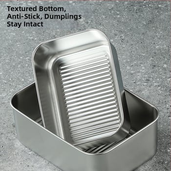 304 rozsdamentes acél élelmiszertartó doboz átlátszó üvegfedővel és szellőzőnyílásokkal, mikrohullámú sütőben használható, egy rétegű