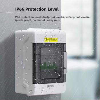 Vonkajšia vodotesná rozvodná skrinka, povrchová montáž, ABS puzdro, 4/6/9/12/18 obvodov, IP66