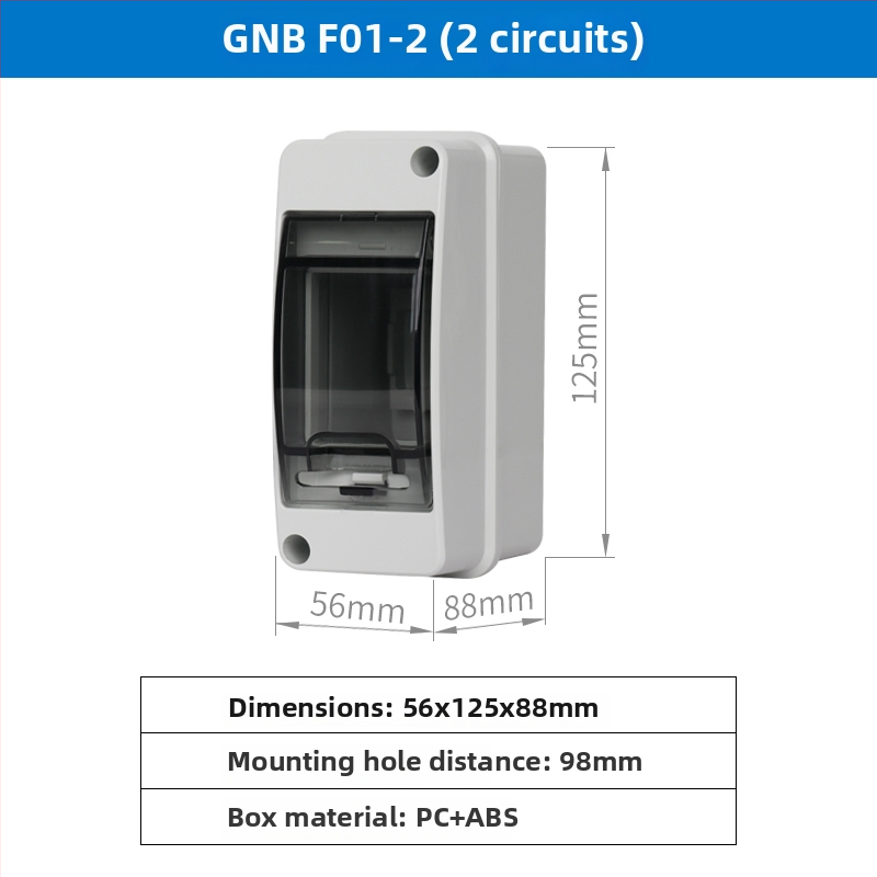 Vonkajšia vodotesná rozvodná skrinka, povrchová montáž, ABS puzdro, 4/6/9/12/18 obvodov, IP66
