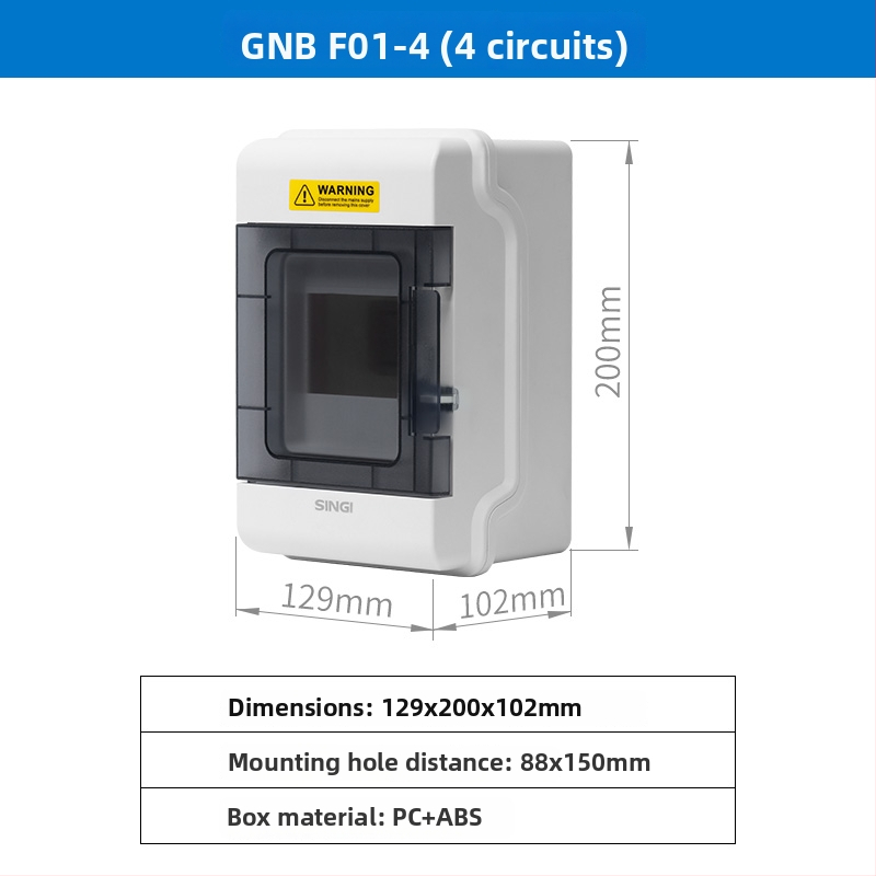 Vonkajšia vodotesná rozvodná skrinka, povrchová montáž, ABS puzdro, 4/6/9/12/18 obvodov, IP66