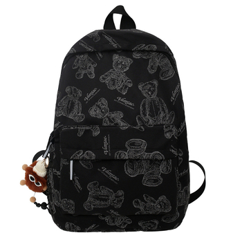 Graffiti ruksak u uličnom stilu s noćnim osvjetljenjem, unisex, 20–35L, najlon, studentska torba