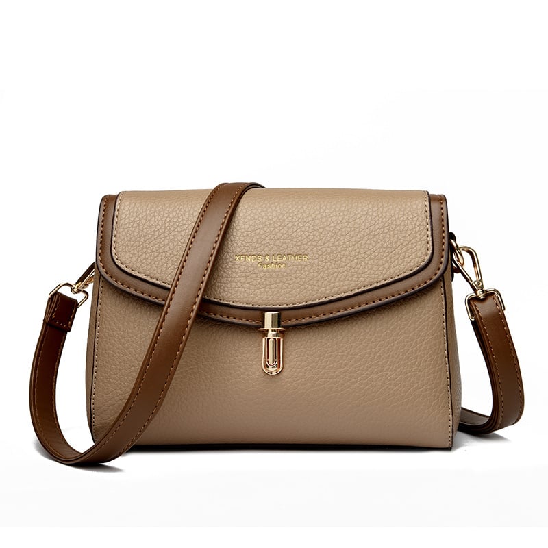 PU компактна квадратна чанта за през рамо със затваряне с капак, полиестерна подплата, вътрешен джоб за телефон, лято 2025