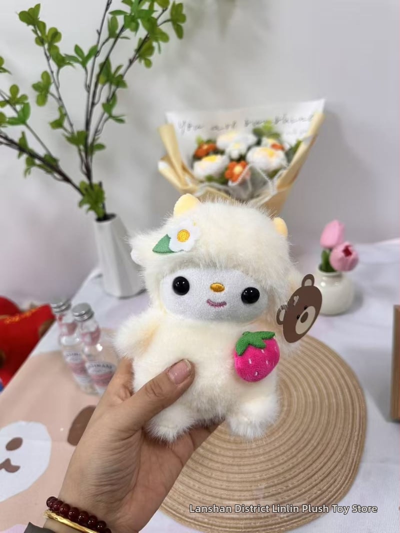 Плюшено мече играчка – къс плюш, пълнеж PP памук, мултифункционална висулка за чанта, персонализирани пробни образци