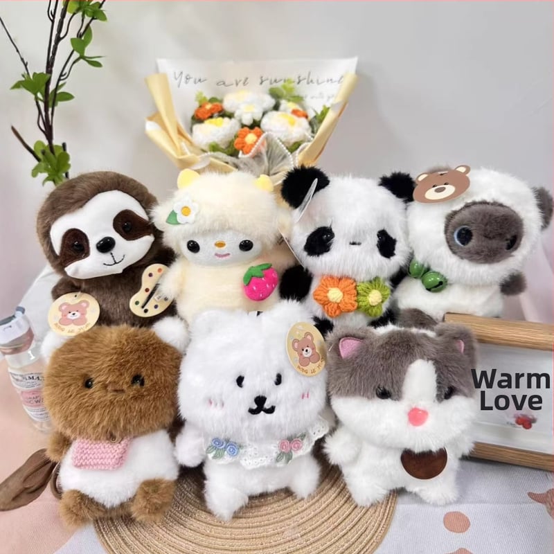 Плюшено мече играчка – къс плюш, пълнеж PP памук, мултифункционална висулка за чанта, персонализирани пробни образци