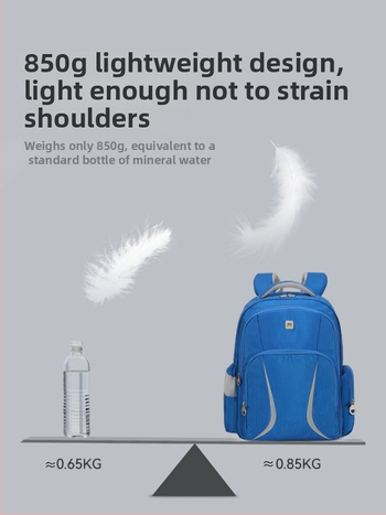 Rucsac Jiashi pentru elevi cu curele cu pernă de aer, impermeabil, ultra-ușor, respirabil, Nylon, pentru clasele 5–6