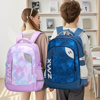 Rucsac unisex cu capacitate mare pentru elevi din clasele 5–6, poliester impermeabil