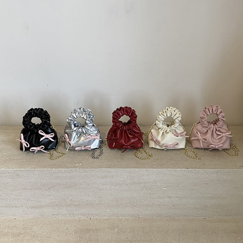 Dječja torbica Bowknot od PU, prozračna, unisex, pogodna za vrtić, svježi i slatki stil