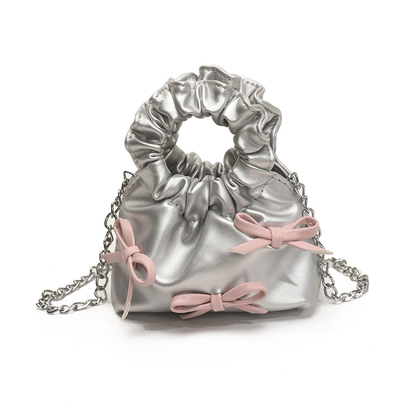 Dječja torbica Bowknot od PU, prozračna, unisex, pogodna za vrtić, svježi i slatki stil