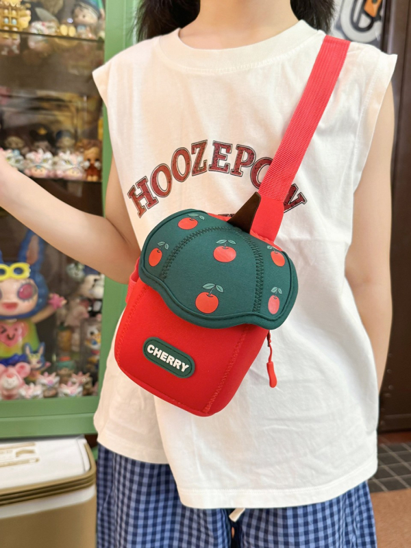Dječja crossbody torba – lagana, prozračna tkanina Space cotton + mreža, dječji crtani stil, pogodna za vrtić i svakodnevnu upotrebu (jesen 2025)