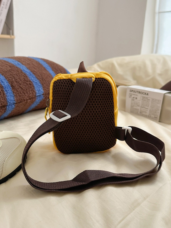 Dječja crossbody torba – lagana, prozračna tkanina Space cotton + mreža, dječji crtani stil, pogodna za vrtić i svakodnevnu upotrebu (jesen 2025)