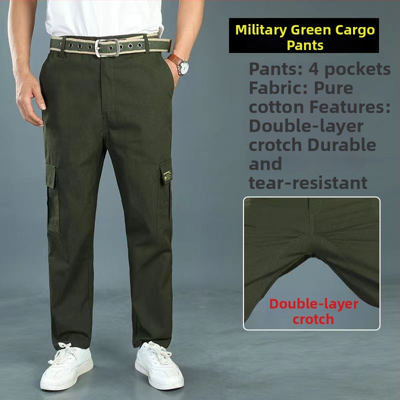 Мъжки камуфлажни работни панталони – свободна кройка, за работа на строителна площадка, износоустойчиви и устойчиви на замърсяване