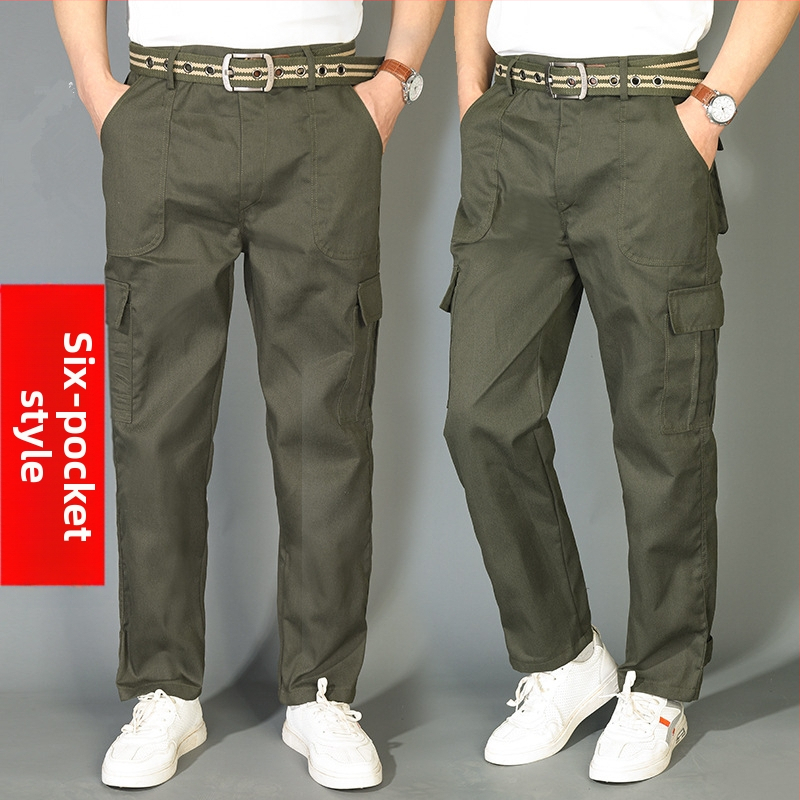 Мъжки камуфлажни работни панталони – свободна кройка, за работа на строителна площадка, износоустойчиви и устойчиви на замърсяване