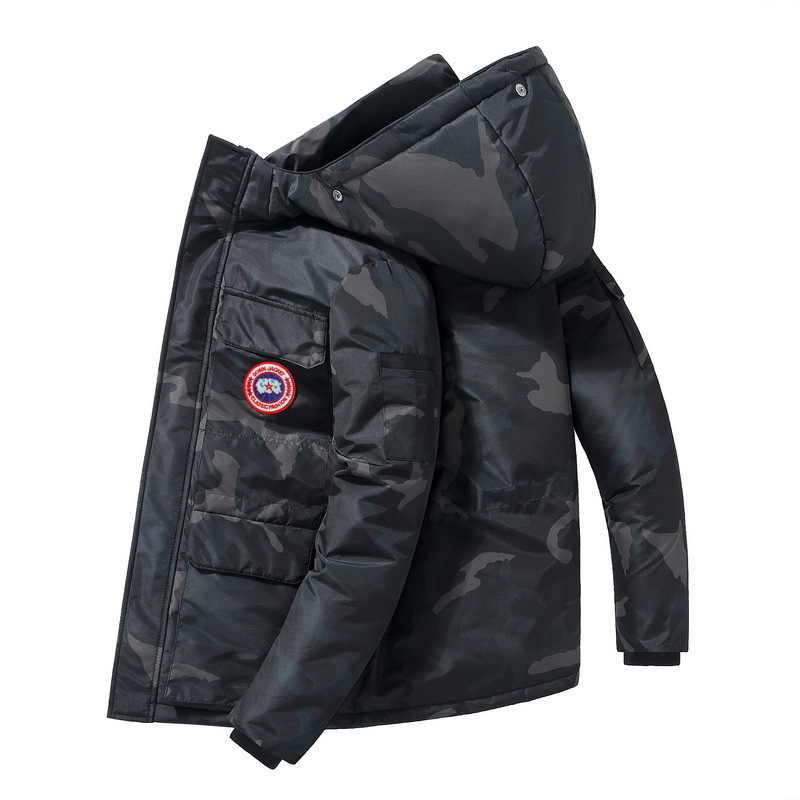 Jachetă de iarnă scurtă pentru muncă, impermeabilă și rezistentă la frig, umplutură din puf de gâscă alb, 86–90% cașmir, grosime, fermoar frontal