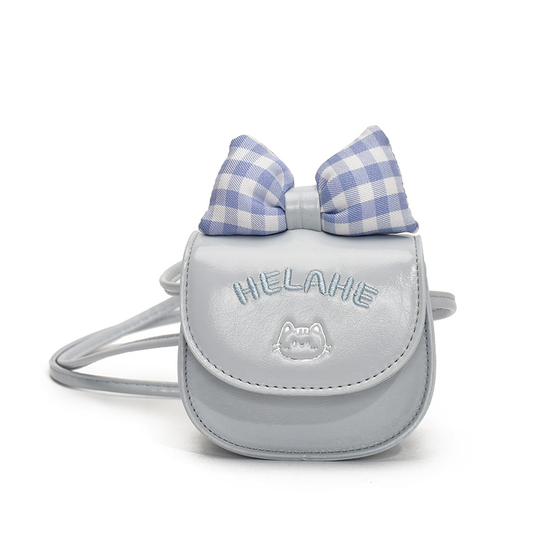 Dječja crossbody torba s mačjim mašnicama, mini princeza torba za djevojčice, PU koža, podstava od poliestera, životinjski uzorak