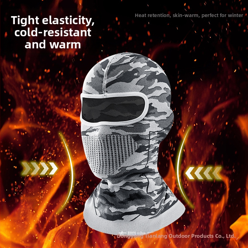 Cyklomaska s maskáčovou pletenou kapucou, nylonový materiál, na vonkajšie použitie, unisex, pre cyklistiku, motocyklový šport, rybolov, turistiku a lyžovanie