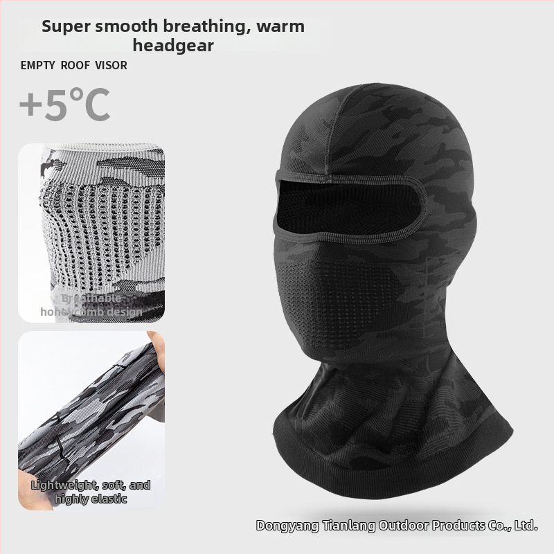 Cyklomaska s maskáčovou pletenou kapucou, nylonový materiál, na vonkajšie použitie, unisex, pre cyklistiku, motocyklový šport, rybolov, turistiku a lyžovanie