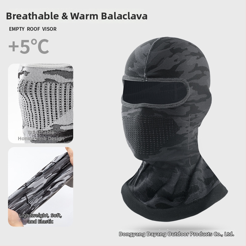 Cyklomaska s maskáčovou pletenou kapucou, nylonový materiál, na vonkajšie použitie, unisex, pre cyklistiku, motocyklový šport, rybolov, turistiku a lyžovanie