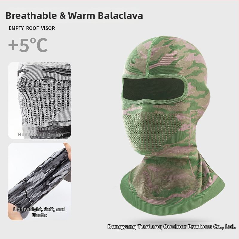 Cyklomaska s maskáčovou pletenou kapucou, nylonový materiál, na vonkajšie použitie, unisex, pre cyklistiku, motocyklový šport, rybolov, turistiku a lyžovanie