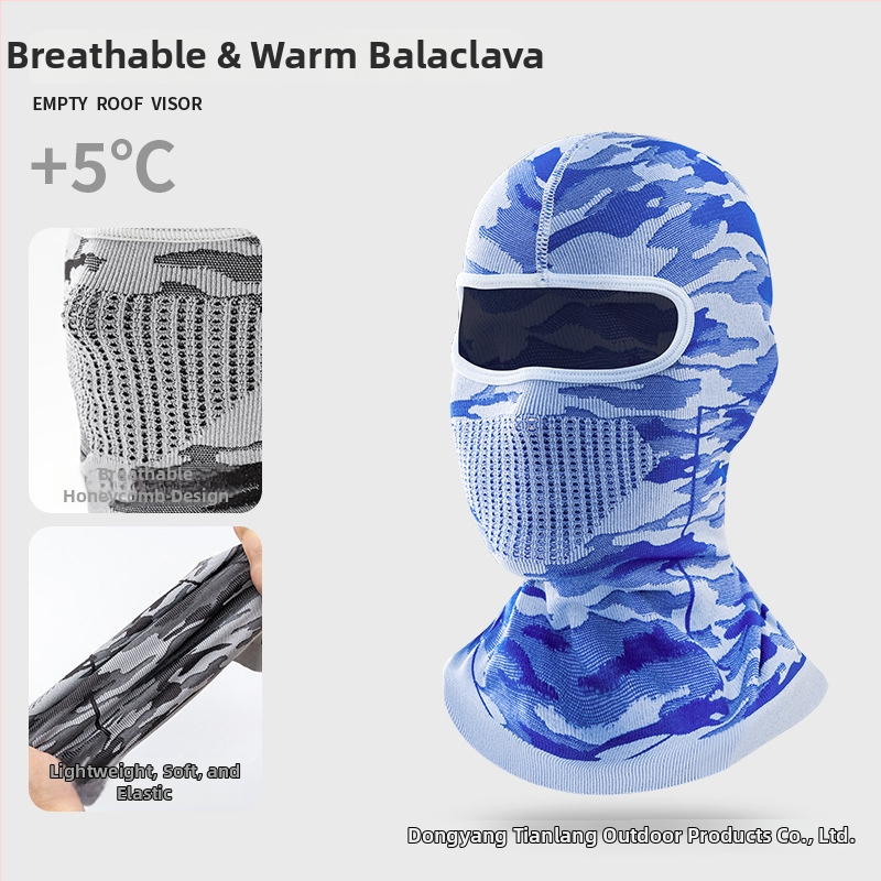 Cyklomaska s maskáčovou pletenou kapucou, nylonový materiál, na vonkajšie použitie, unisex, pre cyklistiku, motocyklový šport, rybolov, turistiku a lyžovanie