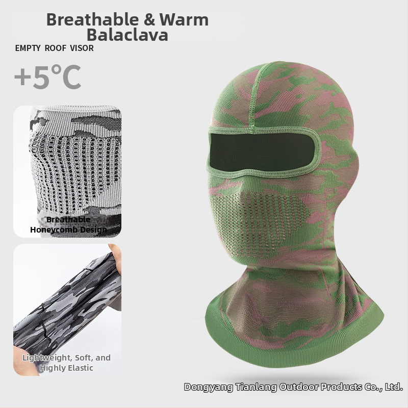 Cyklomaska s maskáčovou pletenou kapucou, nylonový materiál, na vonkajšie použitie, unisex, pre cyklistiku, motocyklový šport, rybolov, turistiku a lyžovanie