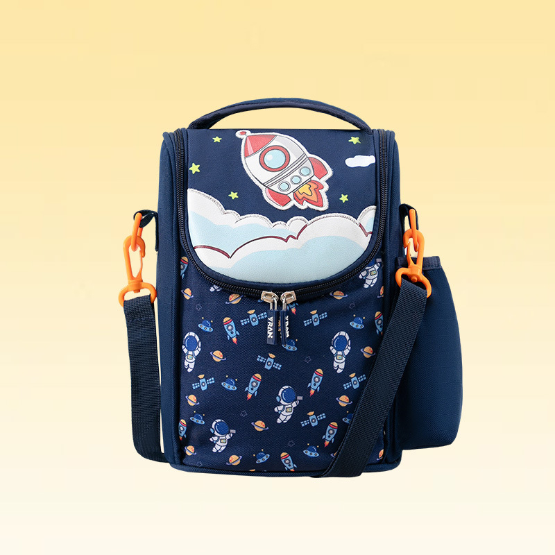 Geantă termică pentru prânz, unisex, pentru școala primară, cu curea de umăr, din Oxford, impermeabilă și etanșă, model unicorn desen animat