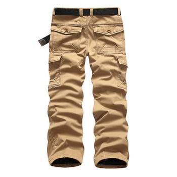 Мъжки камуфлажни работни панталони, прав крак, средна талия, цип, памучна тъкан