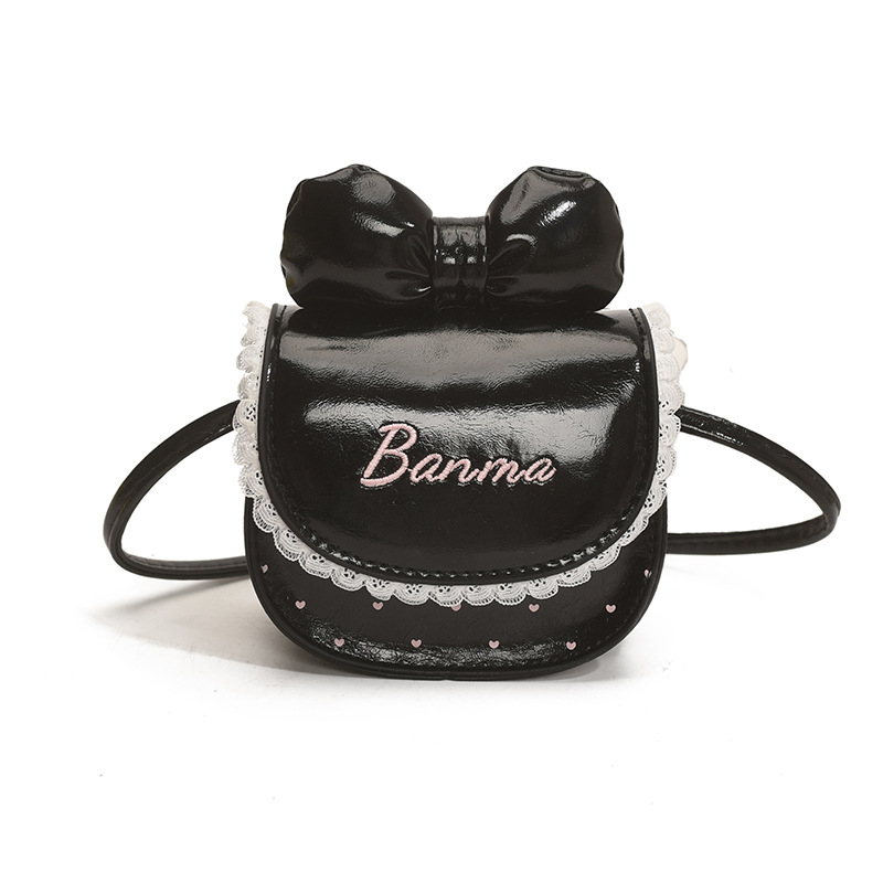Dječja crossbody torba od PU materijala, uzor mašnica, podstava od poliestera, prozračna