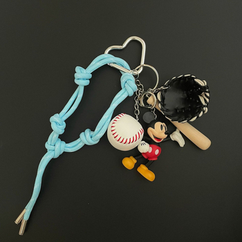 Accesoriu pentru chei cu șnur țesut, stil Ins, aliaj, Model JS-108, Marcă Hesheng, Model: Bear/Pig/Small Animal