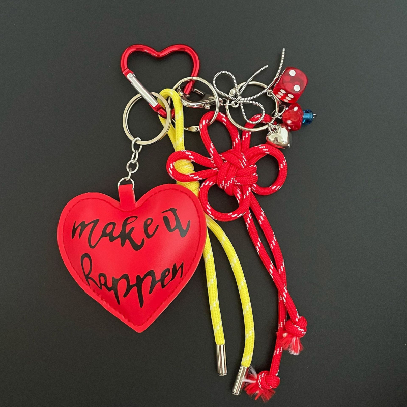 Accesoriu pentru chei cu șnur țesut, stil Ins, aliaj, Model JS-108, Marcă Hesheng, Model: Bear/Pig/Small Animal