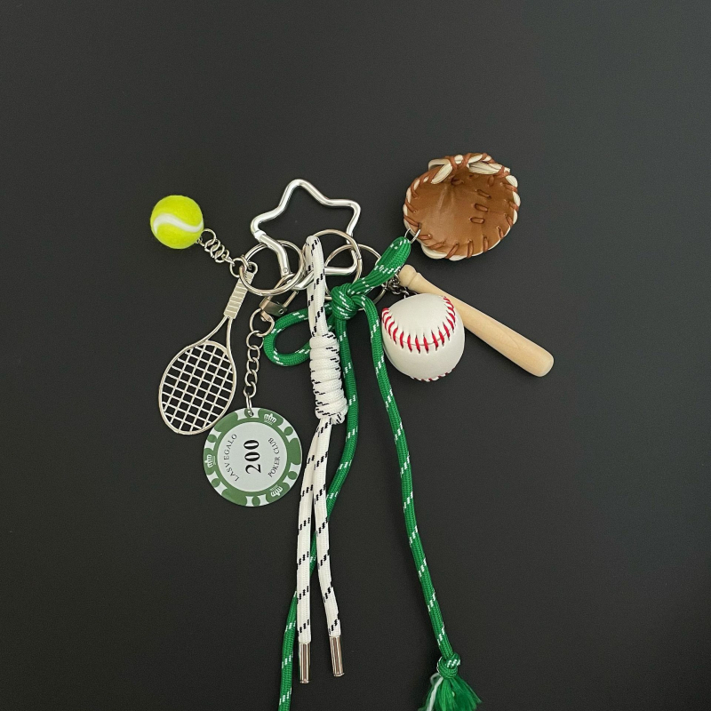 Accesoriu pentru chei cu șnur țesut, stil Ins, aliaj, Model JS-108, Marcă Hesheng, Model: Bear/Pig/Small Animal