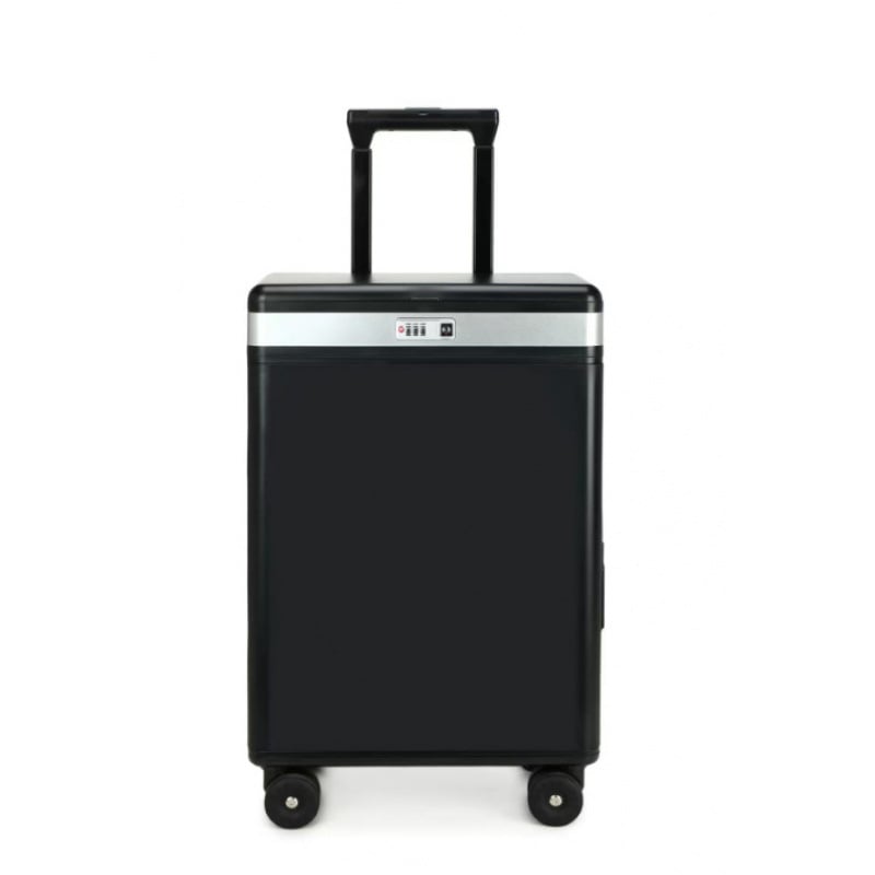 Valiză PC rigidă cu 360° roți, lacăt TSA cu parolă, port USB pentru încărcare, deschidere frontală și laterală, potrivită pentru bagaj de mână