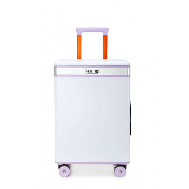 Valiză PC rigidă cu 360° roți, lacăt TSA cu parolă, port USB pentru încărcare, deschidere frontală și laterală, potrivită pentru bagaj de mână