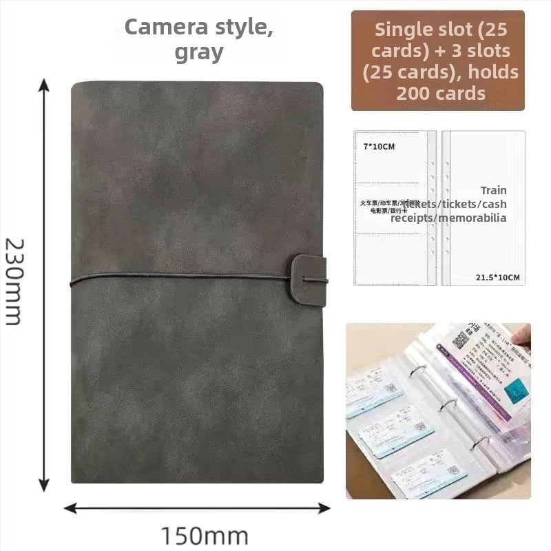 Album na uskladnenie lístkov a fotografií - štýl krištáľového fotoalbumu, kožené puzdro, väzba: iná, značka Unique, účel: detský fotoalbum