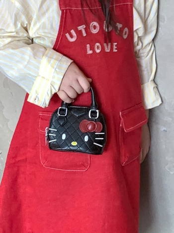 Dječja torbica preko ramena s mačjim motívom, PU+denim, vodootporna, unutarnja podstava od poliestera, anime karikature uzorak