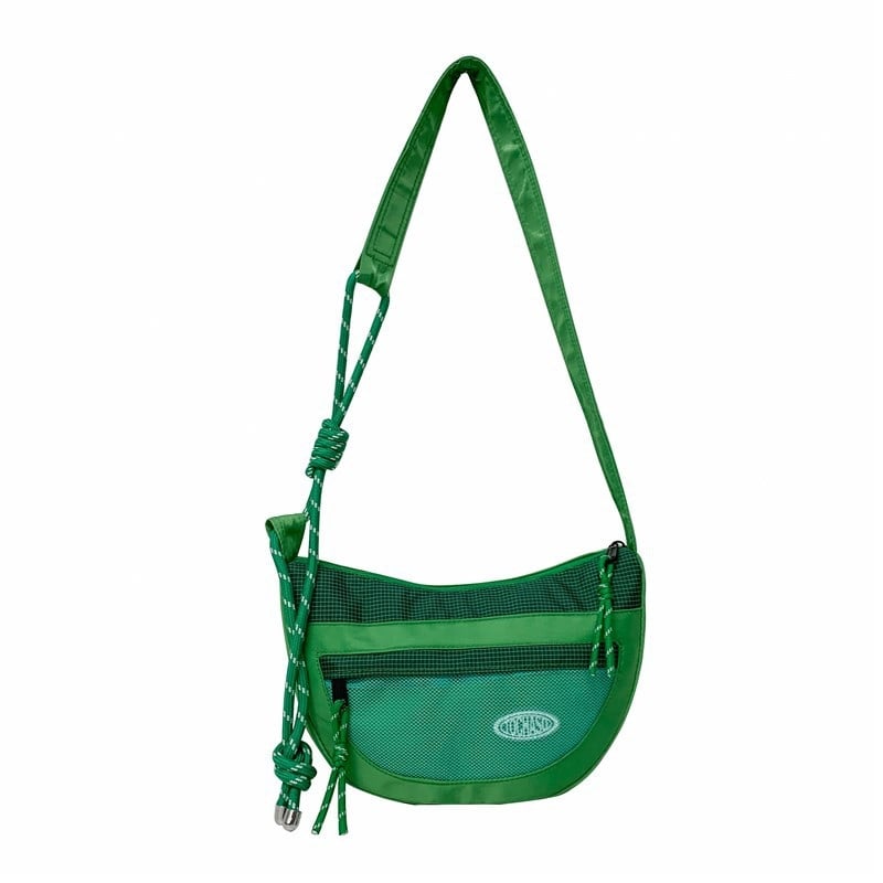 Dječja nylon Crossbody torba – unisex, za vrtić, polukružnog oblika dumpling stila, šavni uzorak, podstava od poliestera, svakodnevna uporaba, proljeće 2025