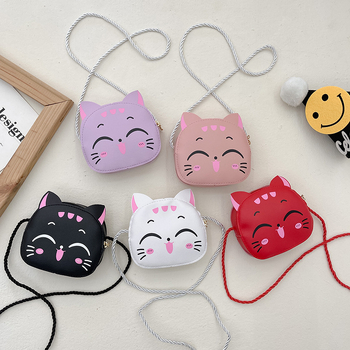 Dječja PU crossbody torba - Kitty serija, Kitty uzorak (PU koža, Kitty serija, Notelli, zaštita od krađe)