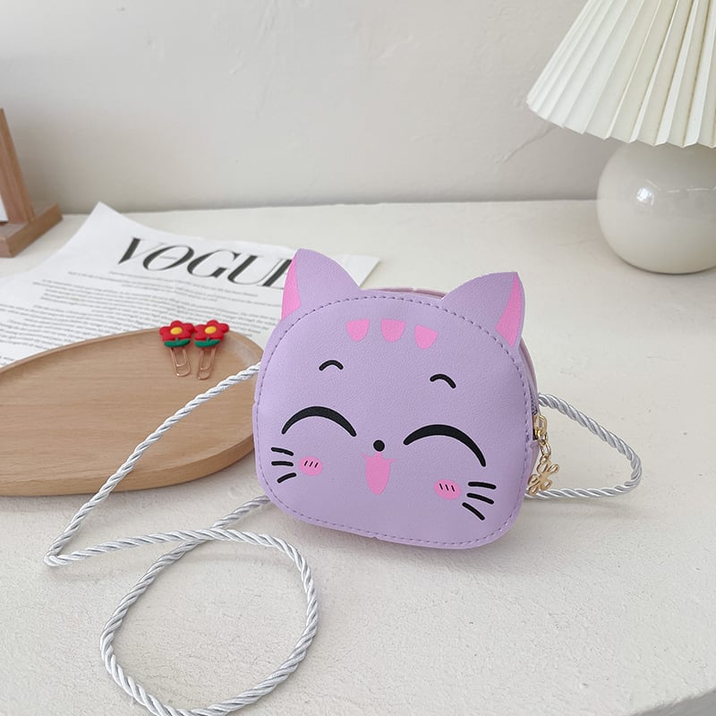 Dječja PU crossbody torba - Kitty serija, Kitty uzorak (PU koža, Kitty serija, Notelli, zaštita od krađe)